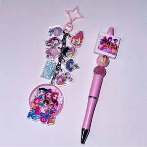 K-pop Demon Hunters Pen & Bag Charm Set